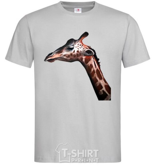 Мужская футболка Pastel giraffe Серый фото