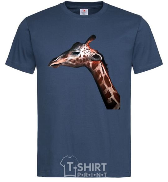 Мужская футболка Pastel giraffe Темно-синий фото