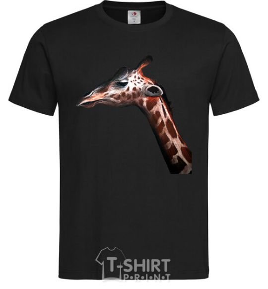 Мужская футболка Pastel giraffe Черный фото
