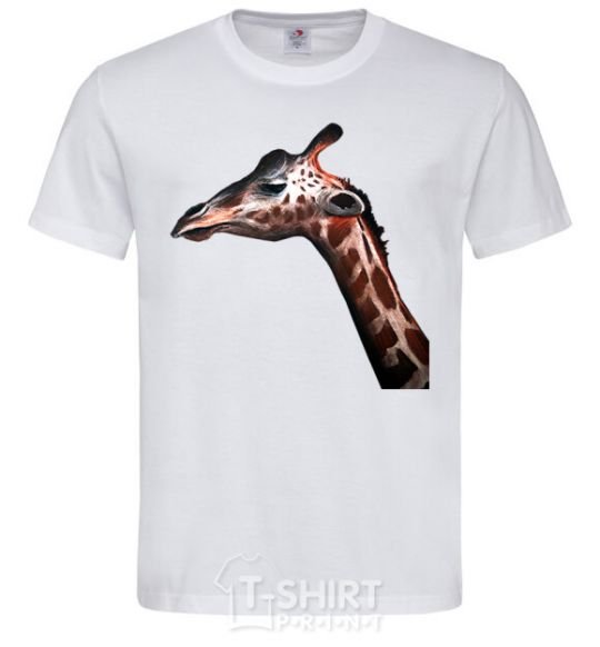 Мужская футболка Pastel giraffe Белый фото