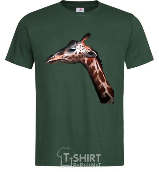 Мужская футболка Pastel giraffe Темно-зеленый фото