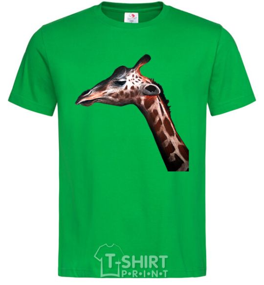 Мужская футболка Pastel giraffe Зеленый фото