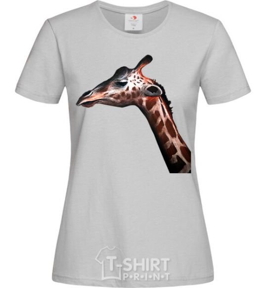 Женская футболка Pastel giraffe Серый фото