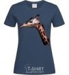 Women's T-shirt Pastel giraffe navy-blue фото