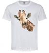 Men's T-Shirt Giraffe watercolor White фото