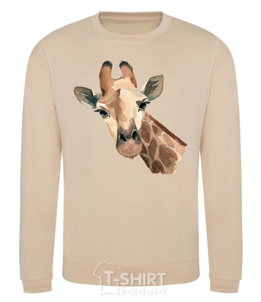 Sweatshirt Giraffe watercolor sand фото