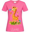 Women's T-shirt A giraffe with butterflies heliconia фото