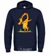 Men`s hoodie Polite giraffe navy-blue фото