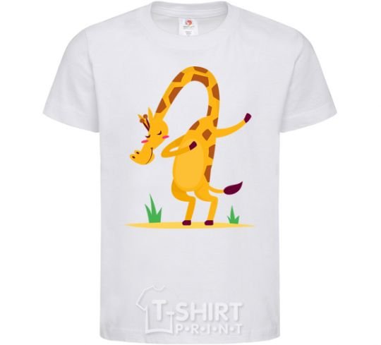 Детская футболка Вежливый жираф Белый фото