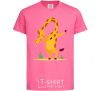 Детская футболка Вежливый жираф Ярко-розовый фото