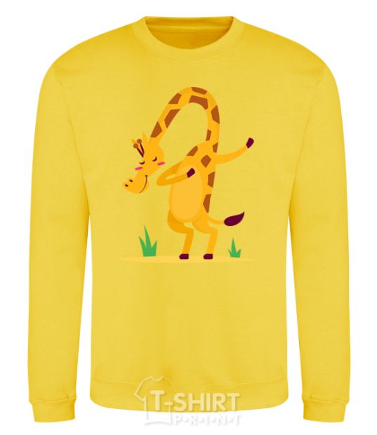 Sweatshirt Polite giraffe yellow фото