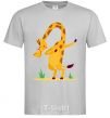 Мужская футболка Вежливый жираф Серый фото