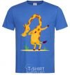 Мужская футболка Вежливый жираф Ярко-синий фото