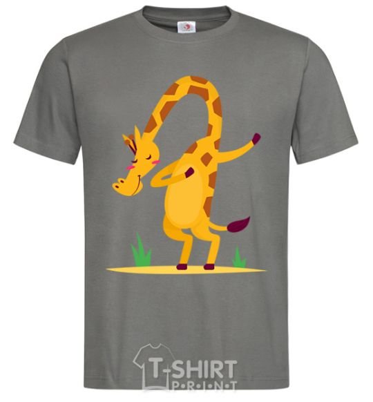 Мужская футболка Вежливый жираф Графит фото