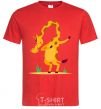 Мужская футболка Вежливый жираф Красный фото