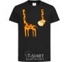 Kids T-shirt The giraffe hovered black фото