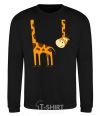 Sweatshirt The giraffe hovered black фото