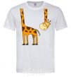 Men's T-Shirt The giraffe hovered White фото