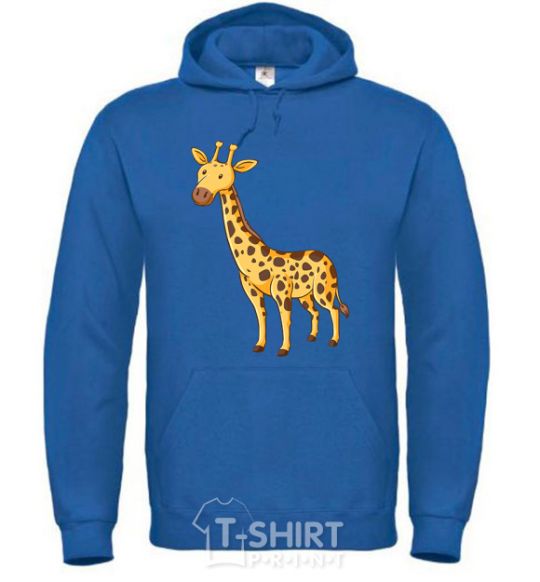 Men`s hoodie Standing giraffe royal фото