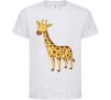 Kids T-shirt Standing giraffe White фото