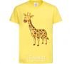 Kids T-shirt Standing giraffe cornsilk фото