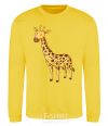 Sweatshirt Standing giraffe yellow фото