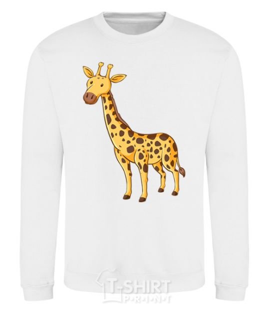 Sweatshirt Standing giraffe White фото