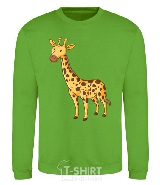 Sweatshirt Standing giraffe orchid-green фото