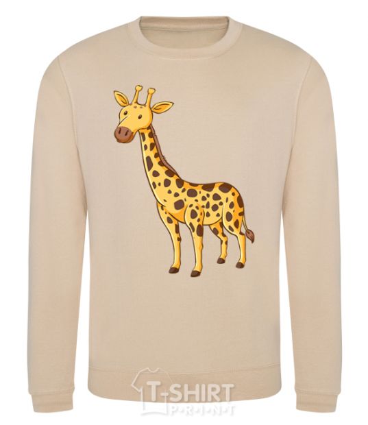 Sweatshirt Standing giraffe sand фото