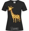 Женская футболка Standing giraffe Черный фото