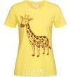 Женская футболка Standing giraffe Лимонный фото