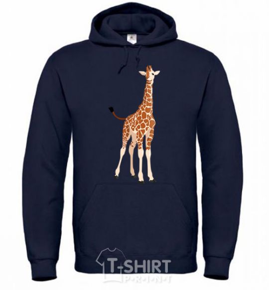 Men`s hoodie Just a giraffe navy-blue фото