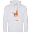 Men`s hoodie Just a giraffe sport-grey фото