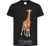 Kids T-shirt Just a giraffe black фото