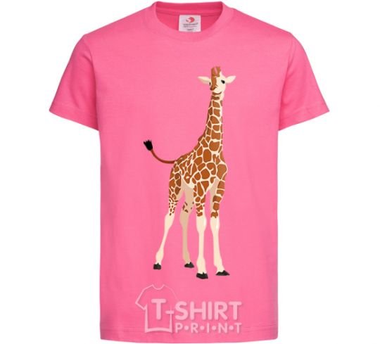Детская футболка Просто жираф Ярко-розовый фото