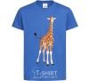 Детская футболка Просто жираф Ярко-синий фото