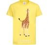 Kids T-shirt Just a giraffe cornsilk фото