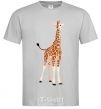 Мужская футболка Просто жираф Серый фото
