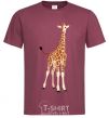 Мужская футболка Просто жираф Бордовый фото