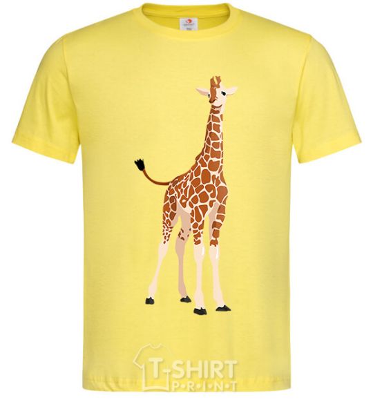 Мужская футболка Просто жираф Лимонный фото