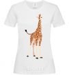 Women's T-shirt Just a giraffe White фото
