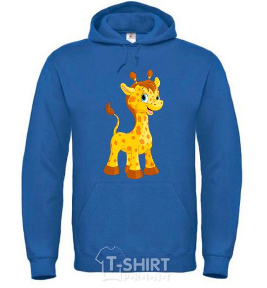 Men`s hoodie Baby giraffe royal фото