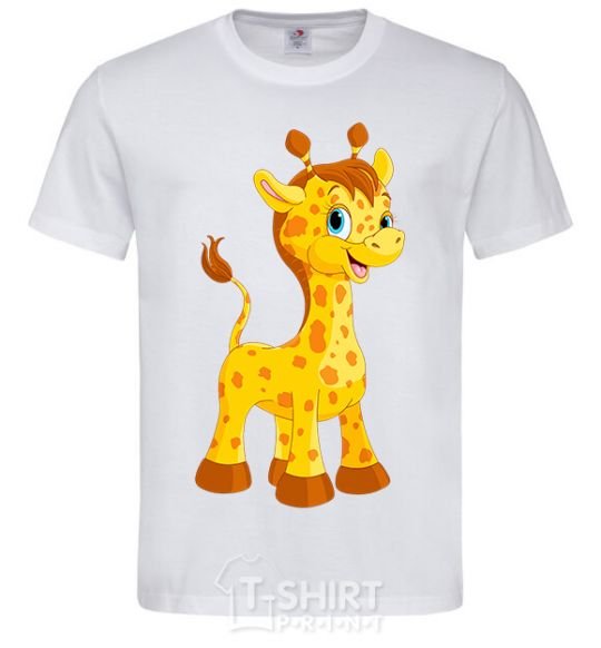 Men's T-Shirt Baby giraffe White фото