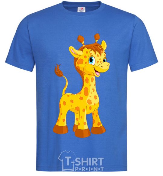 Men's T-Shirt Baby giraffe royal-blue фото