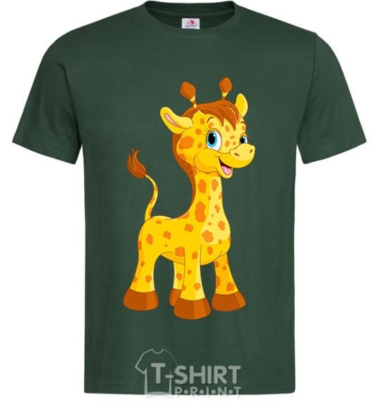 Men's T-Shirt Baby giraffe bottle-green фото