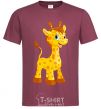 Men's T-Shirt Baby giraffe burgundy фото