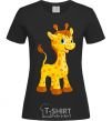 Women's T-shirt Baby giraffe black фото