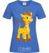 Women's T-shirt Baby giraffe royal-blue фото