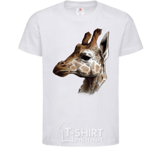 Kids T-shirt Giraffe in pencil White фото