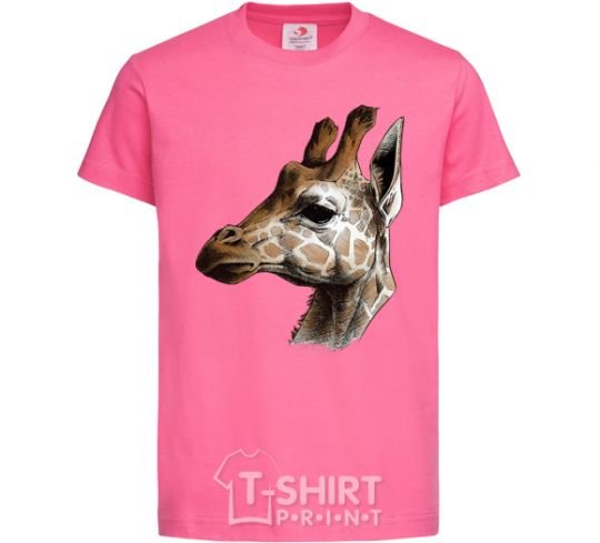 Kids T-shirt Giraffe in pencil heliconia фото